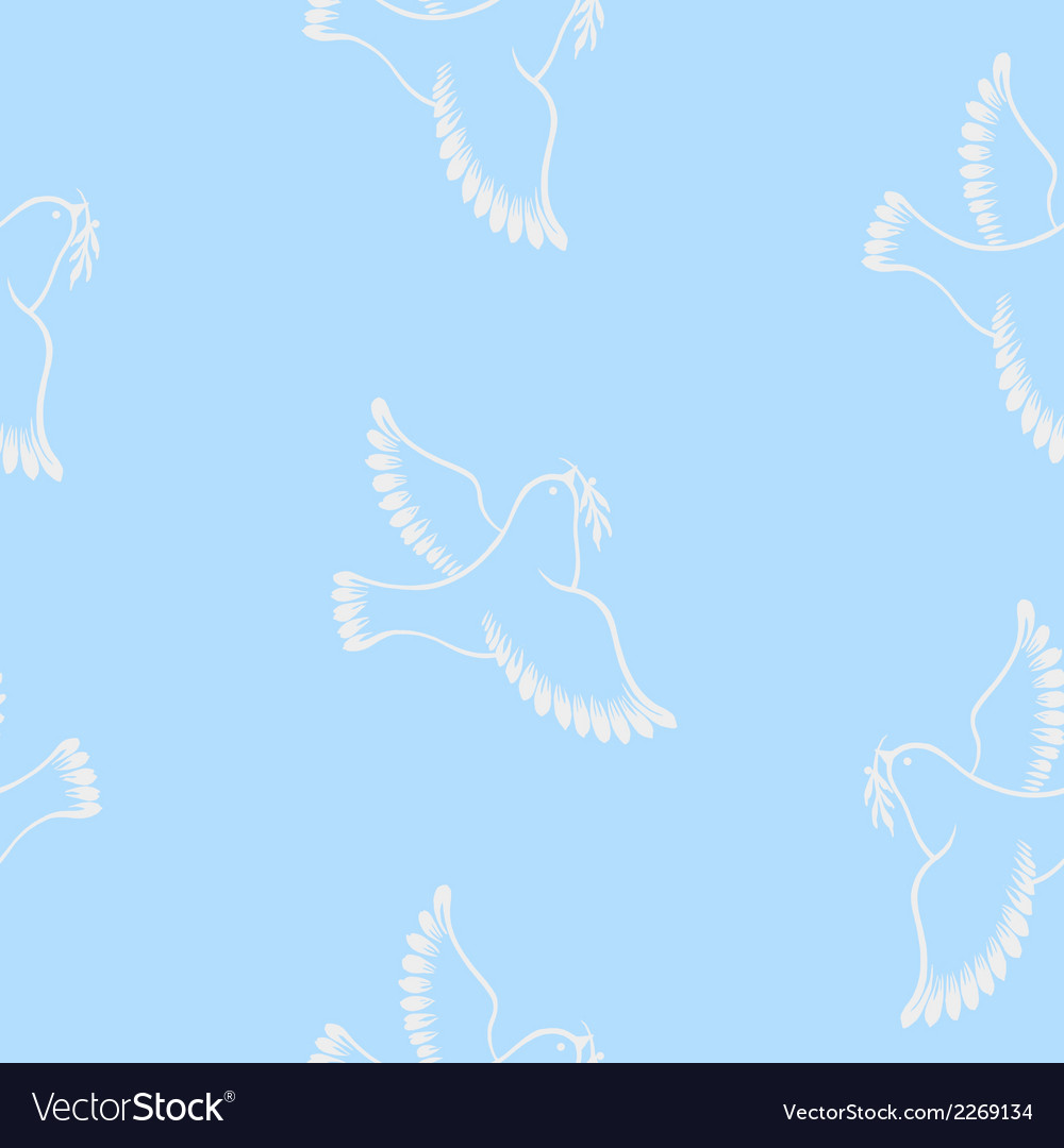 Seamless pattern pigeon Royalty Free Vector Image