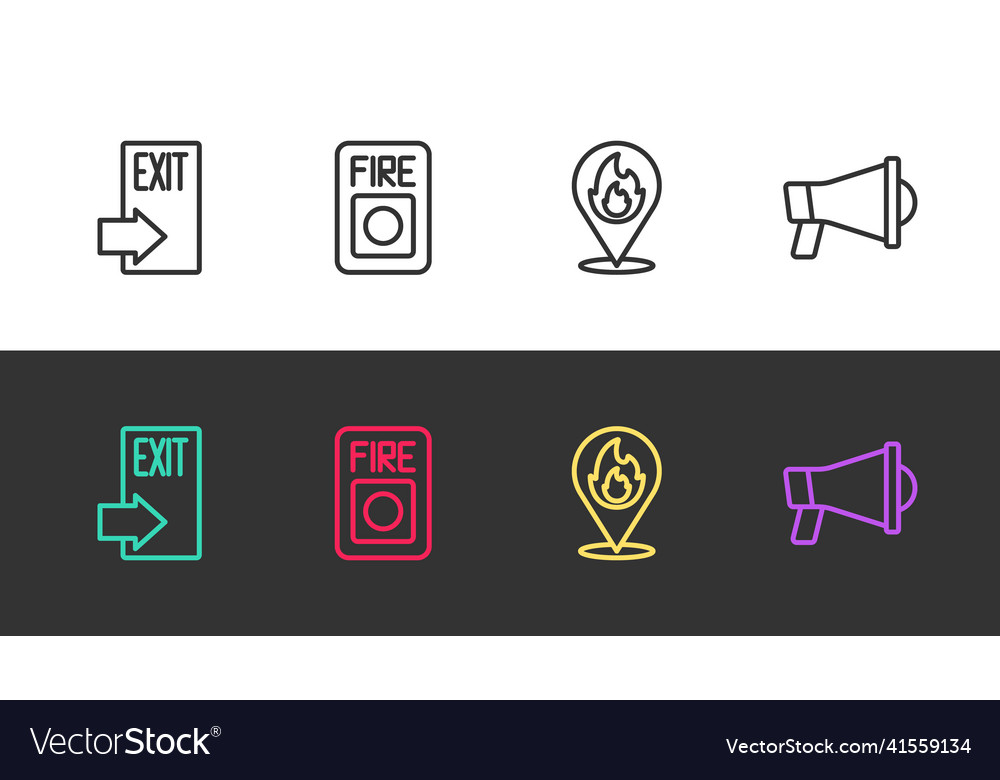 Set line fire exit alarm system location