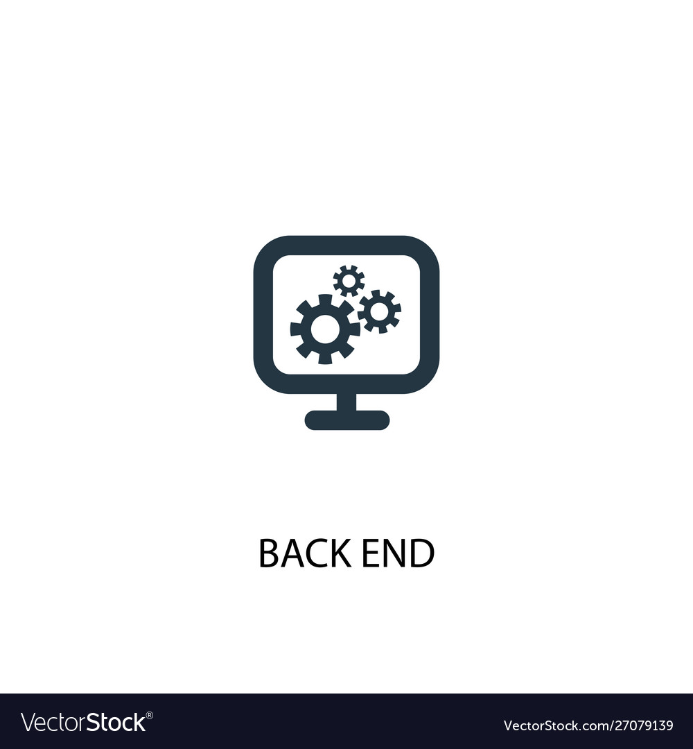 Back end icon simple element