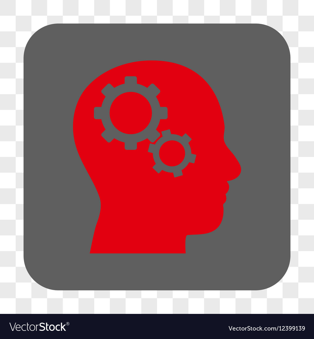 Brain gears rounded square button