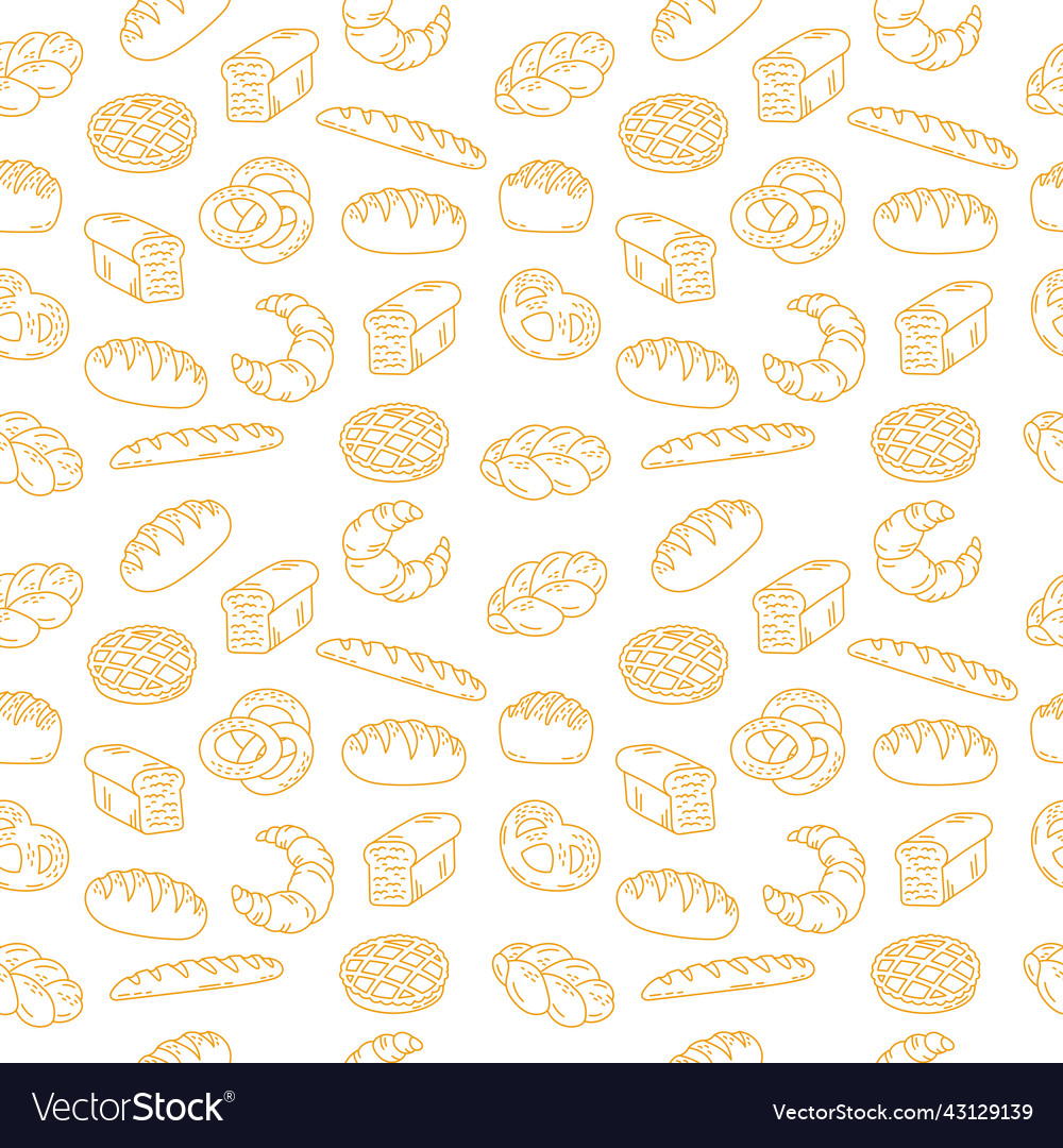 Bread bakery seamless pattern background