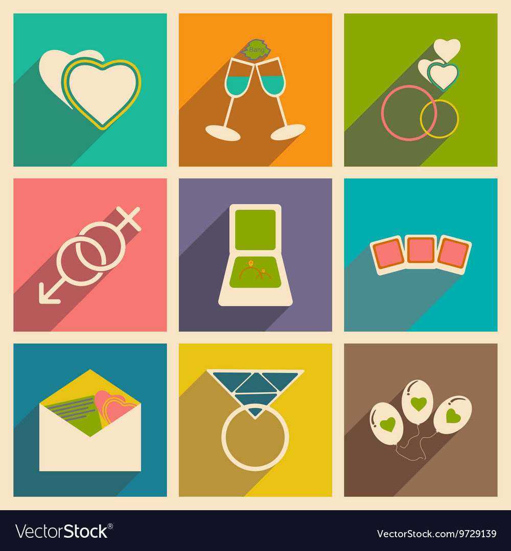 Flat with shadow concept and mobile application