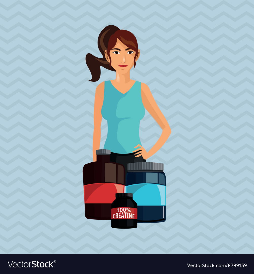 Healthy lifestyle cartoon woman design