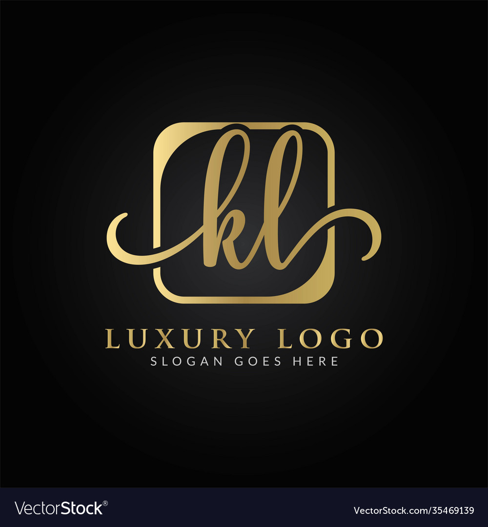 Linked letter kl logo design template creative