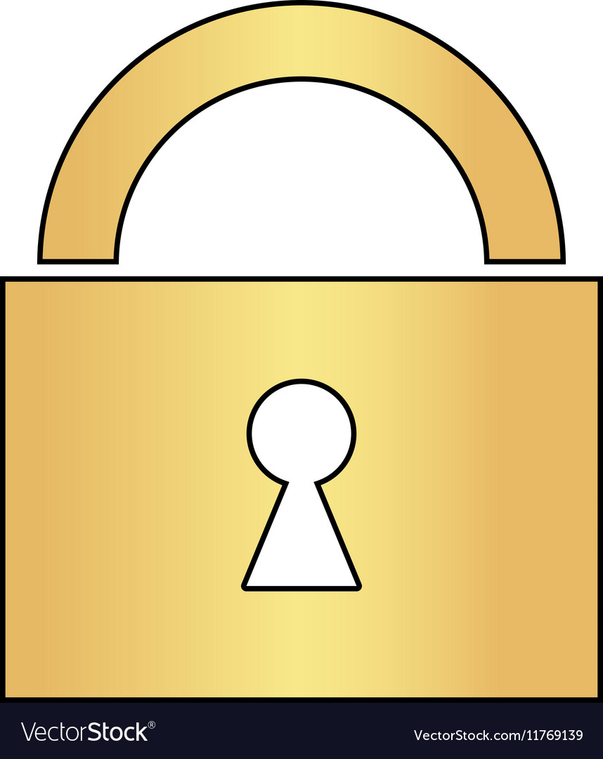 Padlock computer symbol