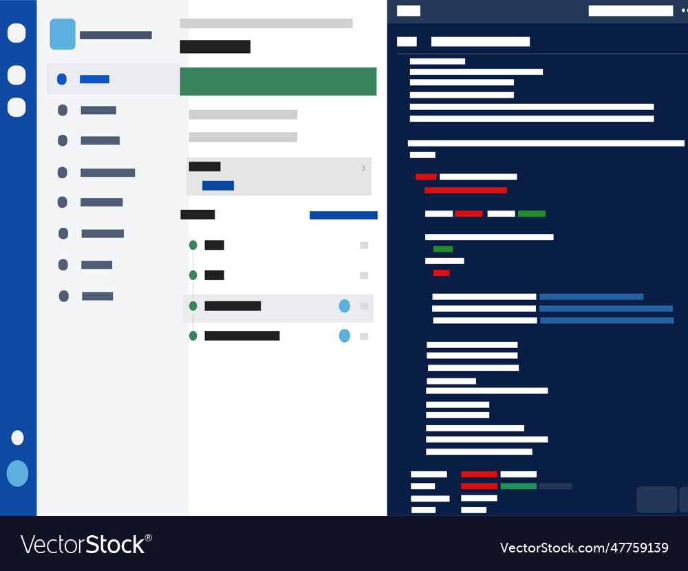 Screen user interface design technology app vector image Screen user interface design technology app