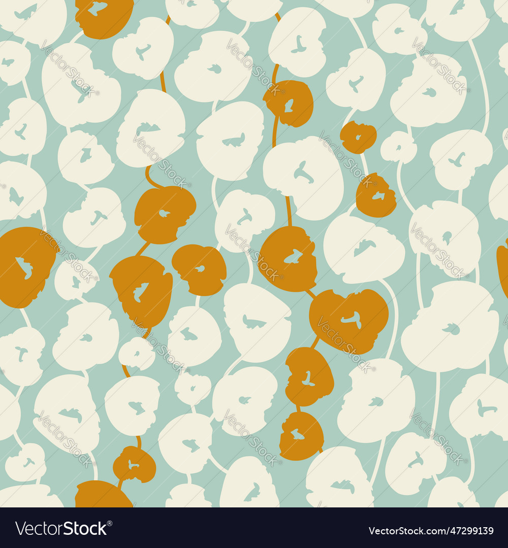 Seamless pattern with flowers background print vector image Seamless pattern with flowers background print