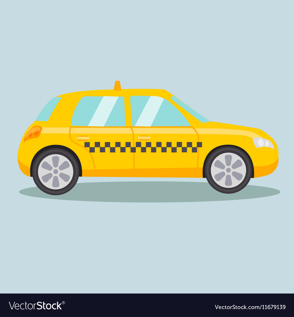 Taxi yellow car cartoon Royalty Free Vector Image Taxi yellow car cartoon Royalty Free Vector Image