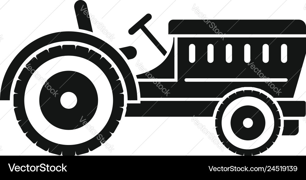 Tractor icon simple style Royalty Free Vector Image