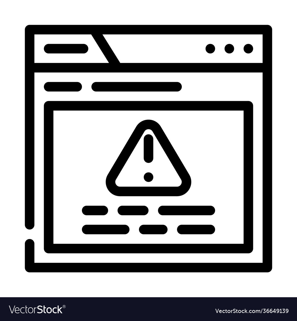 Warning message line icon vector image Warning message line icon