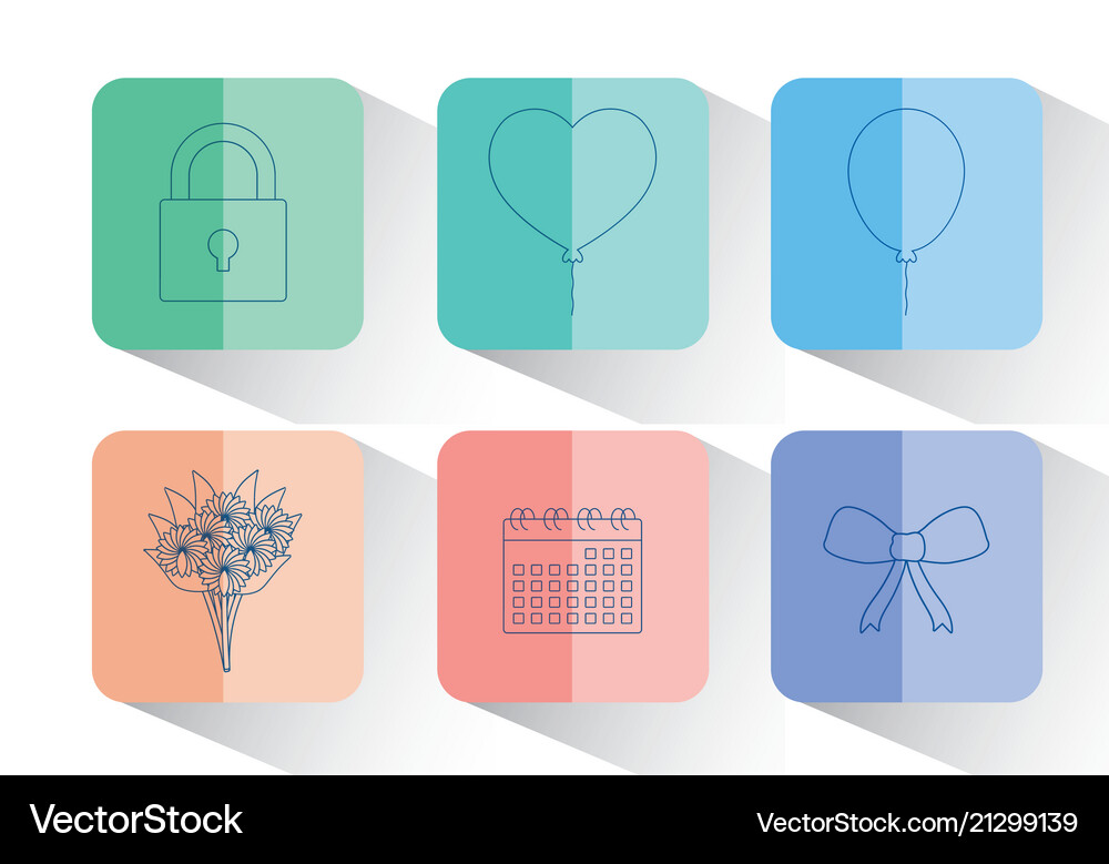 Wedding icon set Royalty Free Vector Image - VectorStock