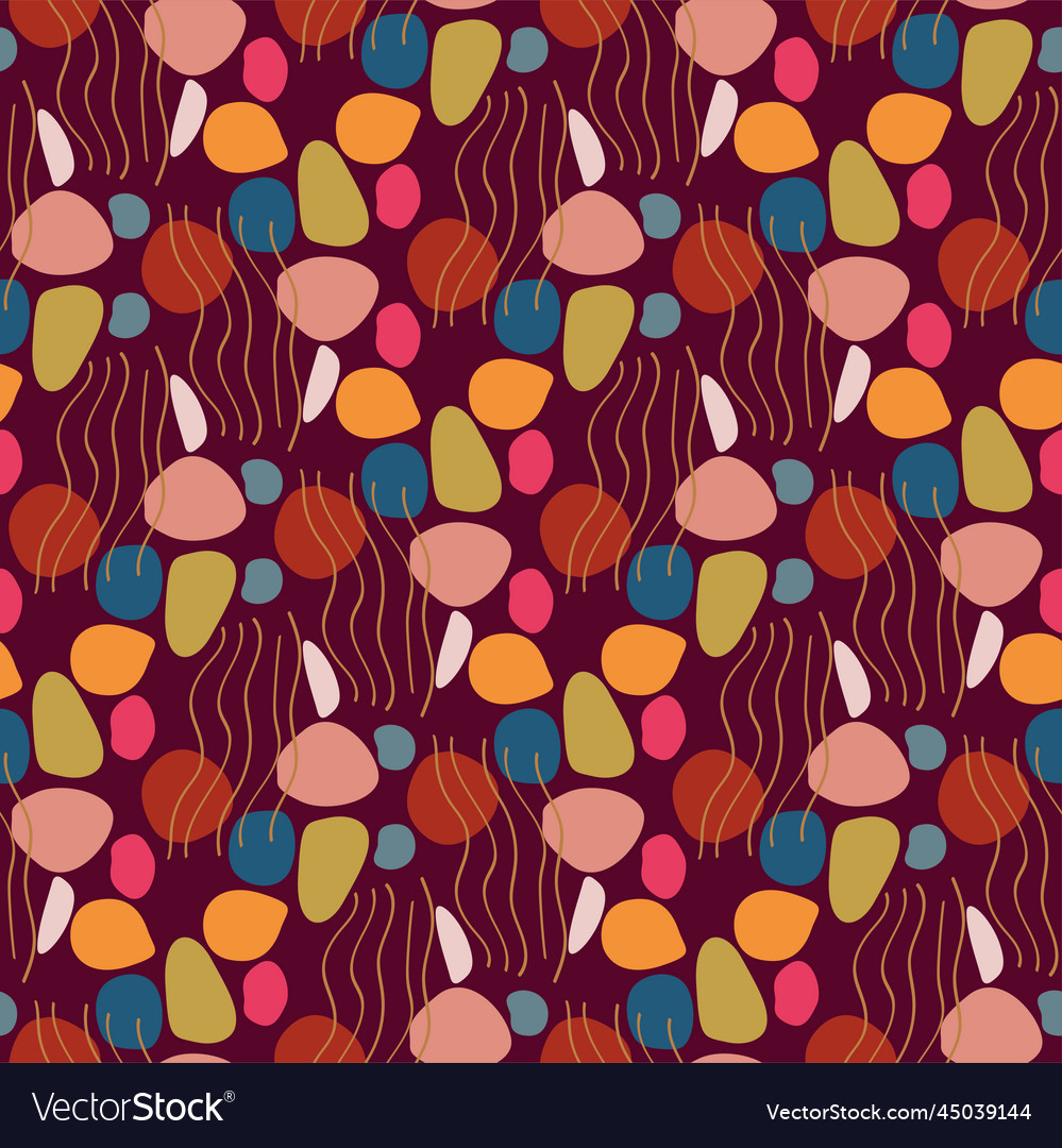Abstract trendy seamless patterns set with hand