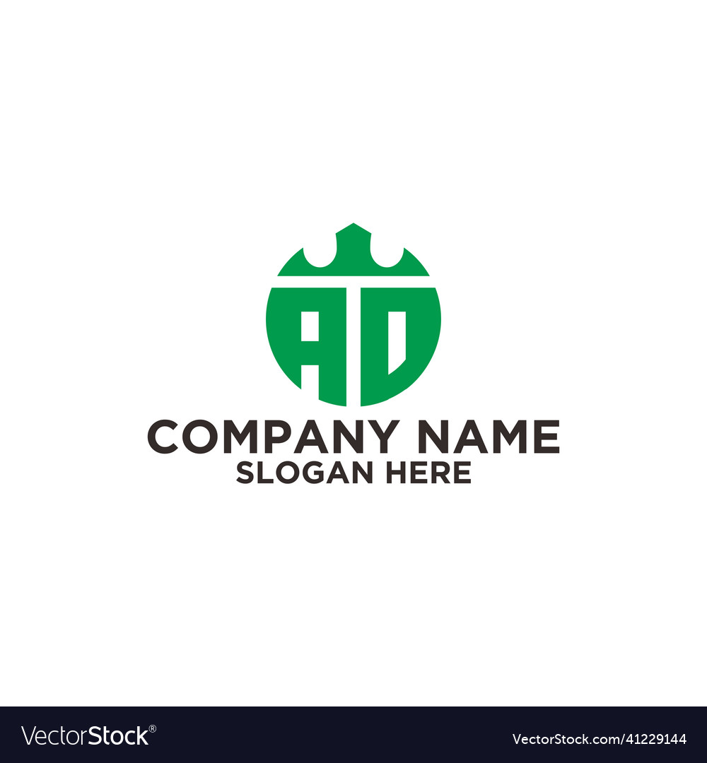 Ad royal logo design template monogram