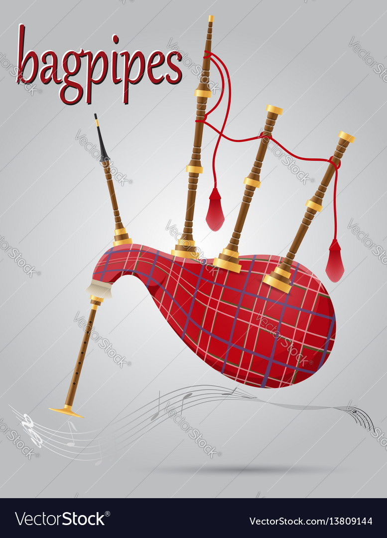 Bagpipes wind musical instruments stock