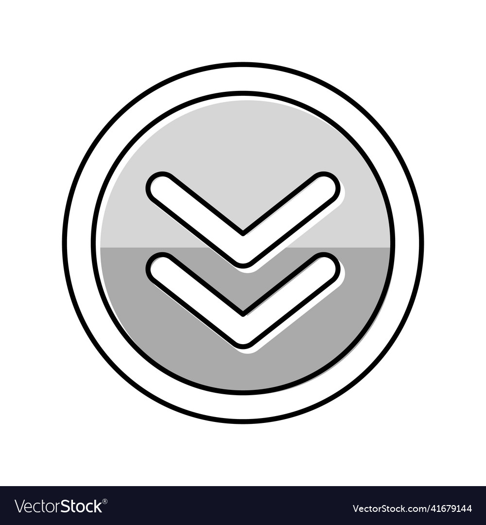 Button scroll color icon vector image Button scroll color icon