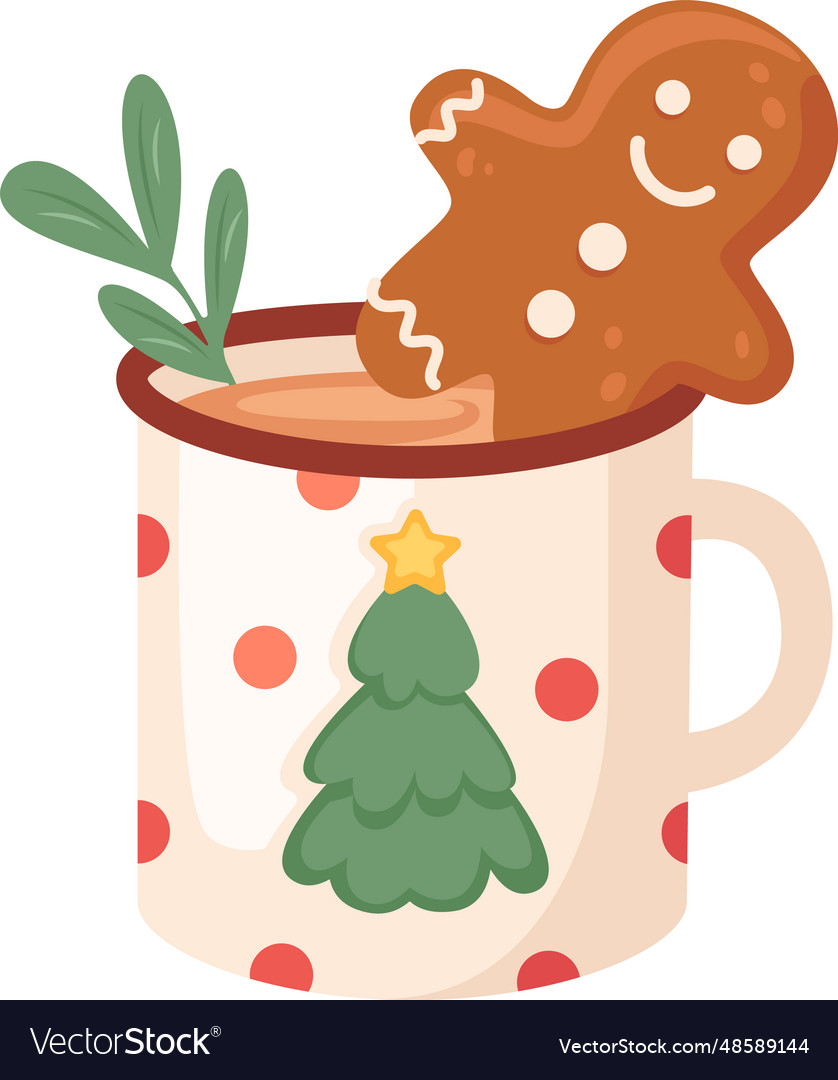 Christmas mug with hot drink