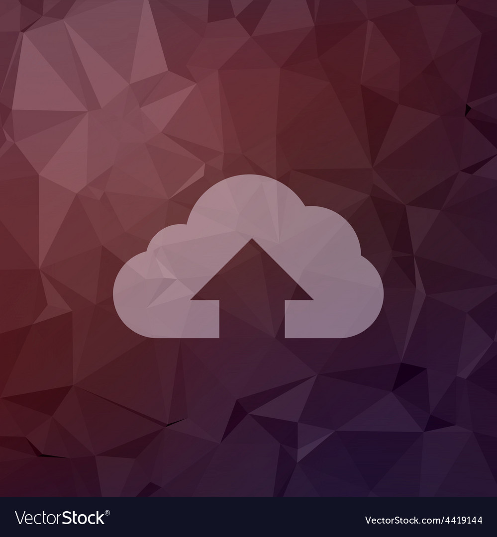 Cloud upload in flat style icon