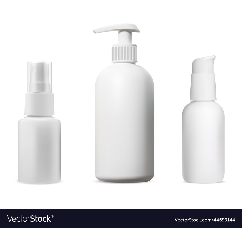 Cosmetic spray bottle set dispenser container