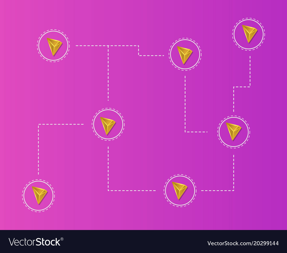 Cryptocurrency tron blockchain network concept