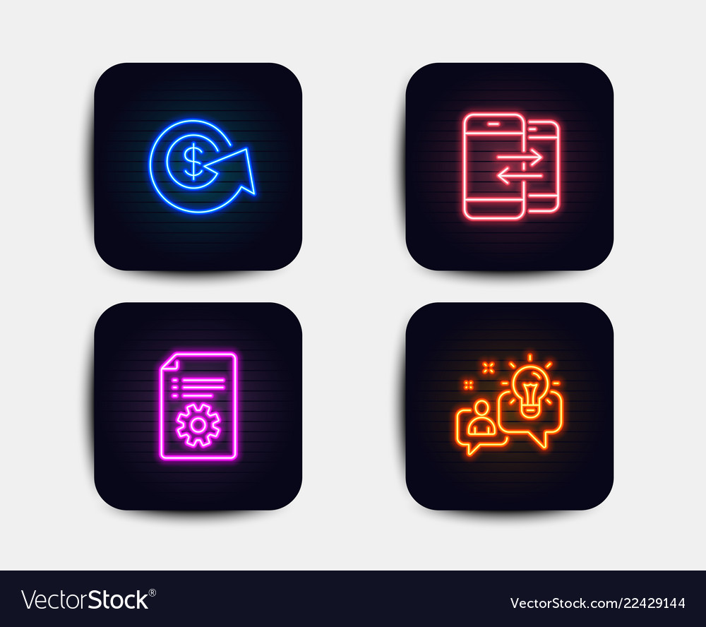Dollar exchange technical documentation and phone vector image Dollar exchange technical documentation and phone