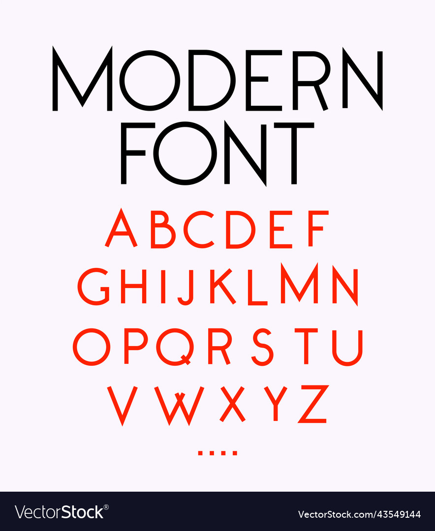 Font set of letters and numbers linear thin Vector Image Font set of letters and numbers linear thin