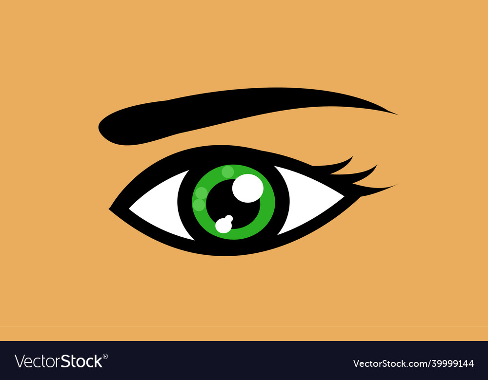 Green eye icon art Royalty Free Vector Image - VectorStock