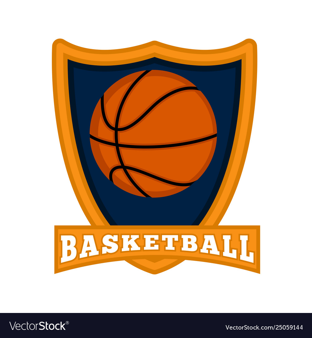 Isolated basketball emblem