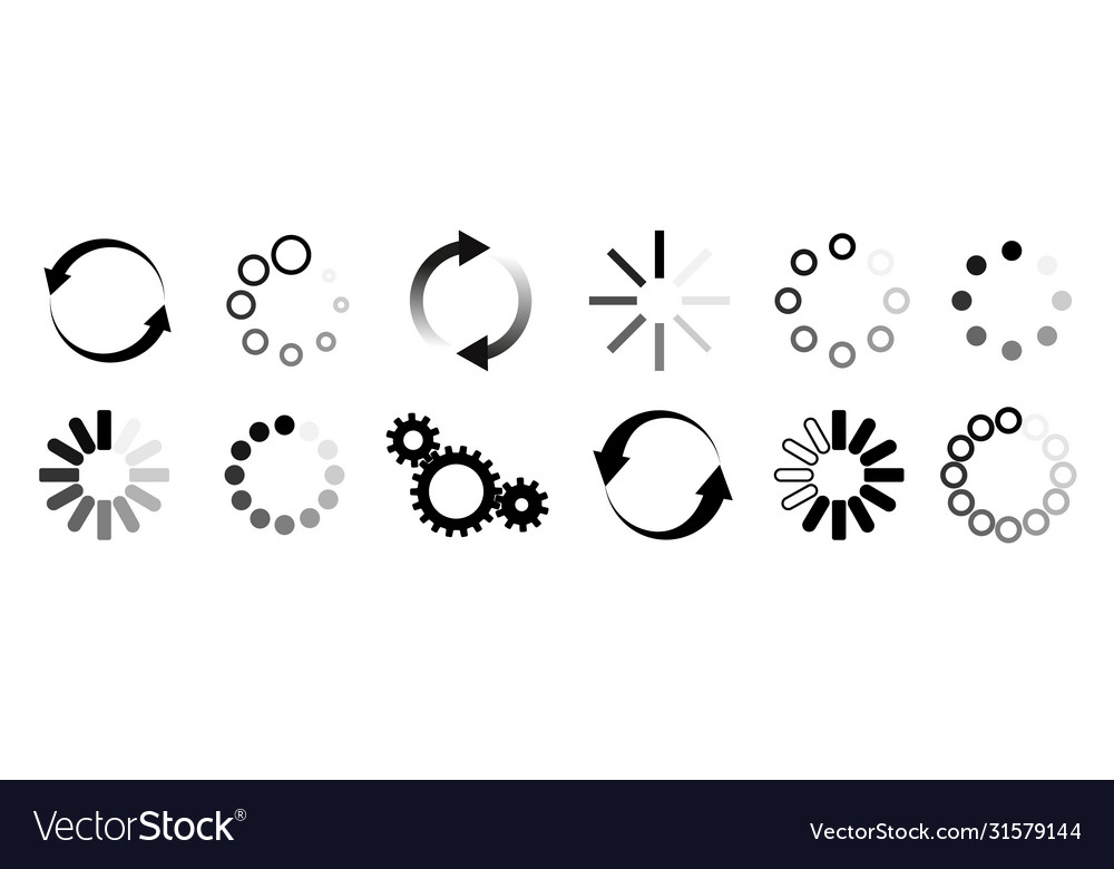 Load icon loading circle website buffer loader vector image Load icon loading circle website buffer loader