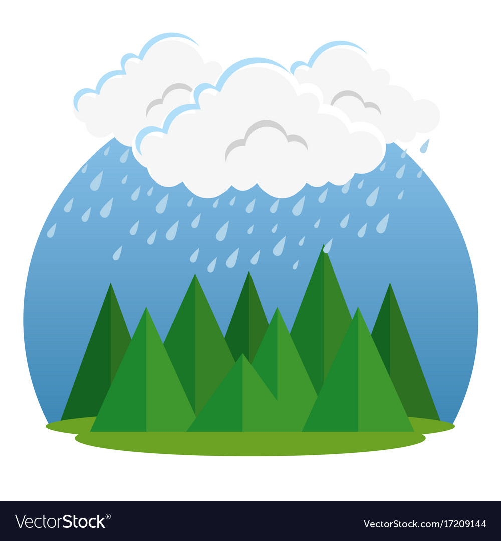 Rainy weather forecast Royalty Free Vector Image