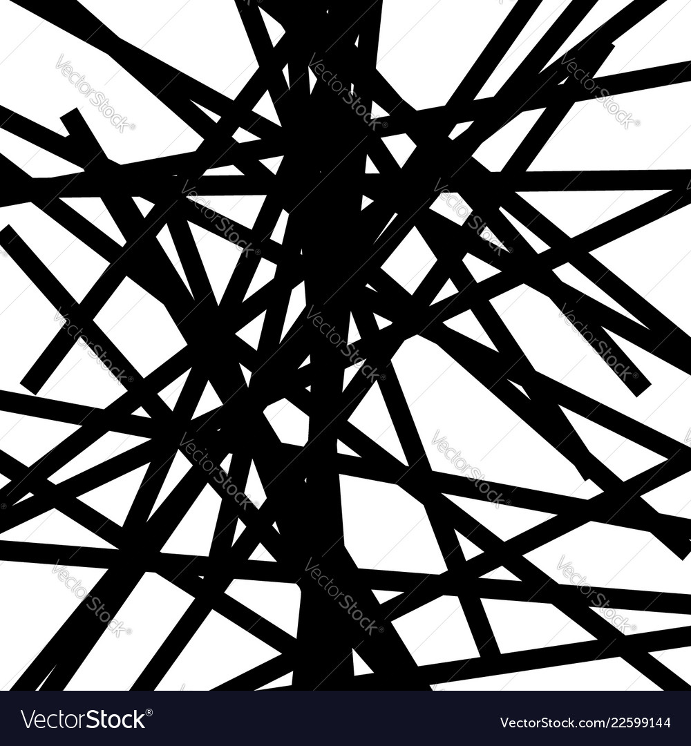 Random chaotic lines abstract geometric pattern vector image Random chaotic lines abstract geometric pattern