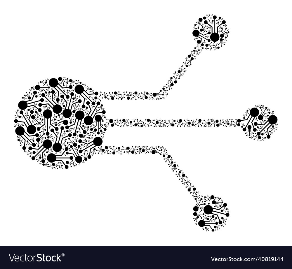 Sensor links fractal icon mosaic of self items Vector Image Sensor links fractal icon mosaic of self items