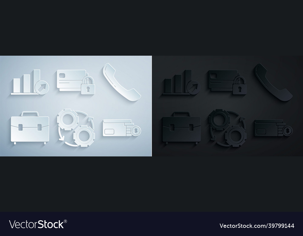 Set gear and arrows as workflow process concept vector image Set gear and arrows as workflow process concept