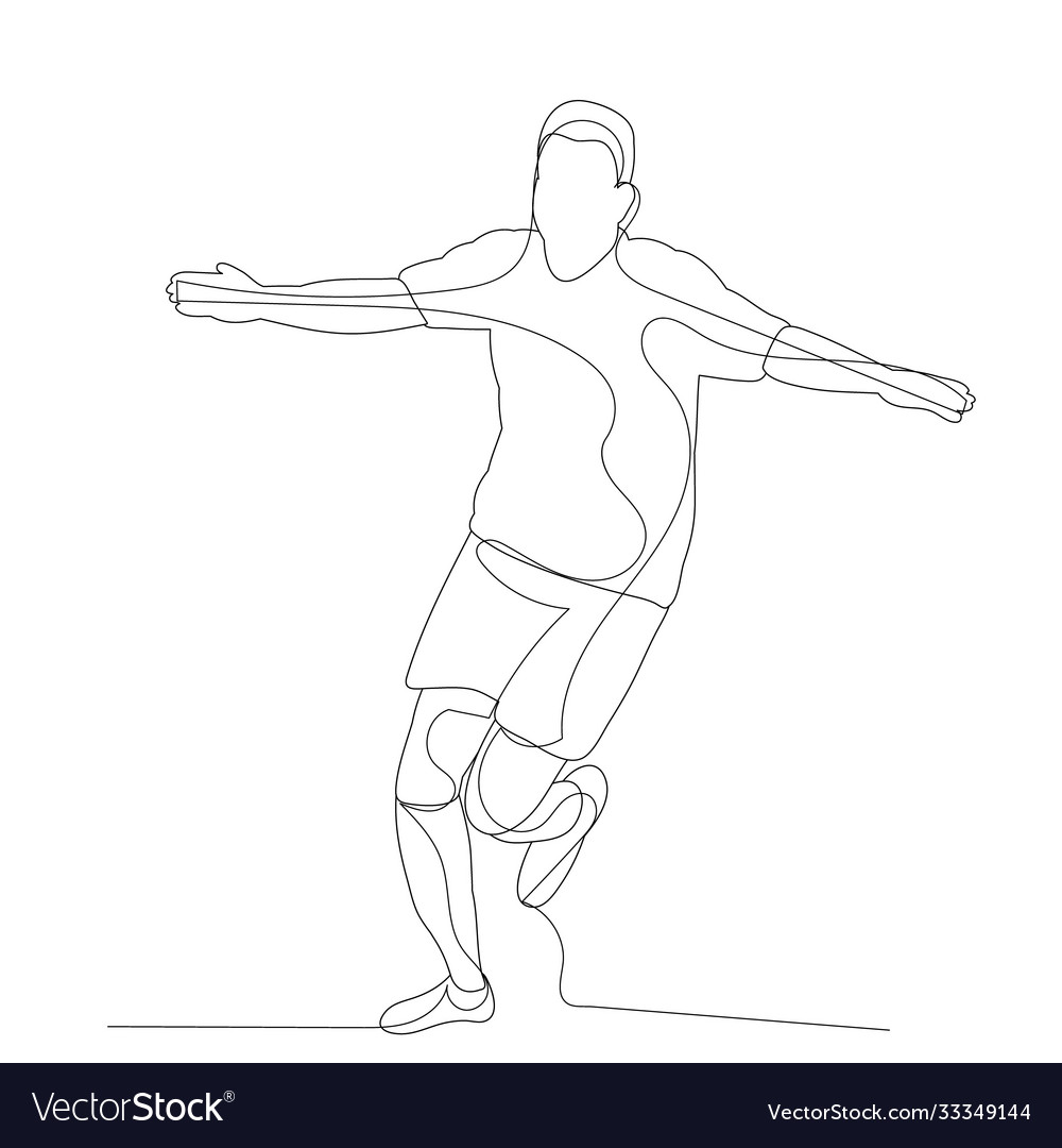 Single continuous line drawing a man running