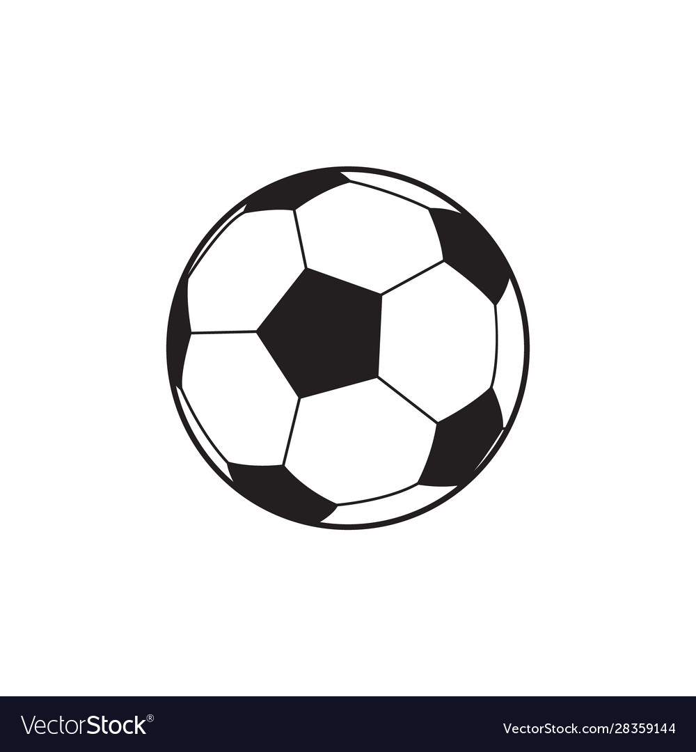 Soccer ball on white Royalty Free Vector Image