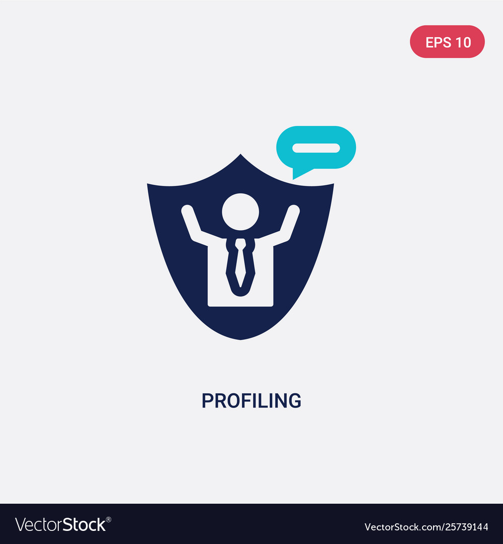 Two color profiling icon from gdpr concept