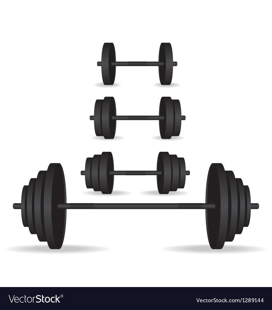 Weights black collection Royalty Free Vector Image