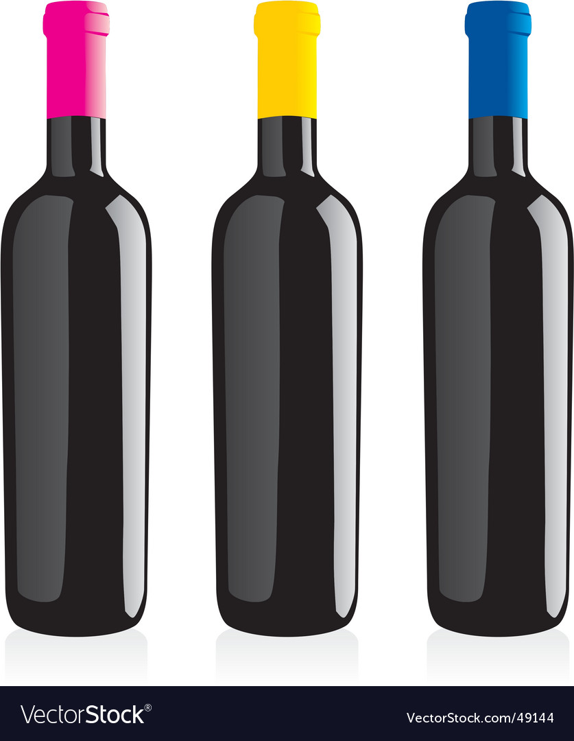 Wine bottles set