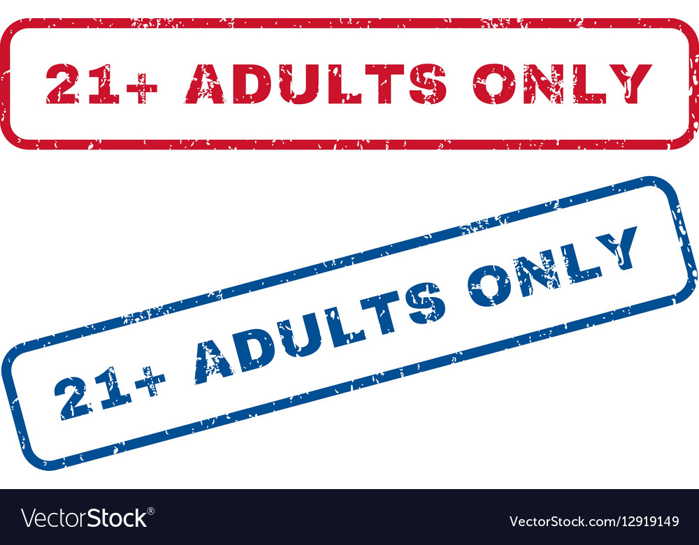 21 plus adults only rubber stamps Royalty Free Vector Image