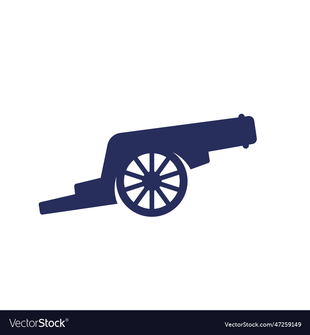 Cannon icon on white Royalty Free Vector Image