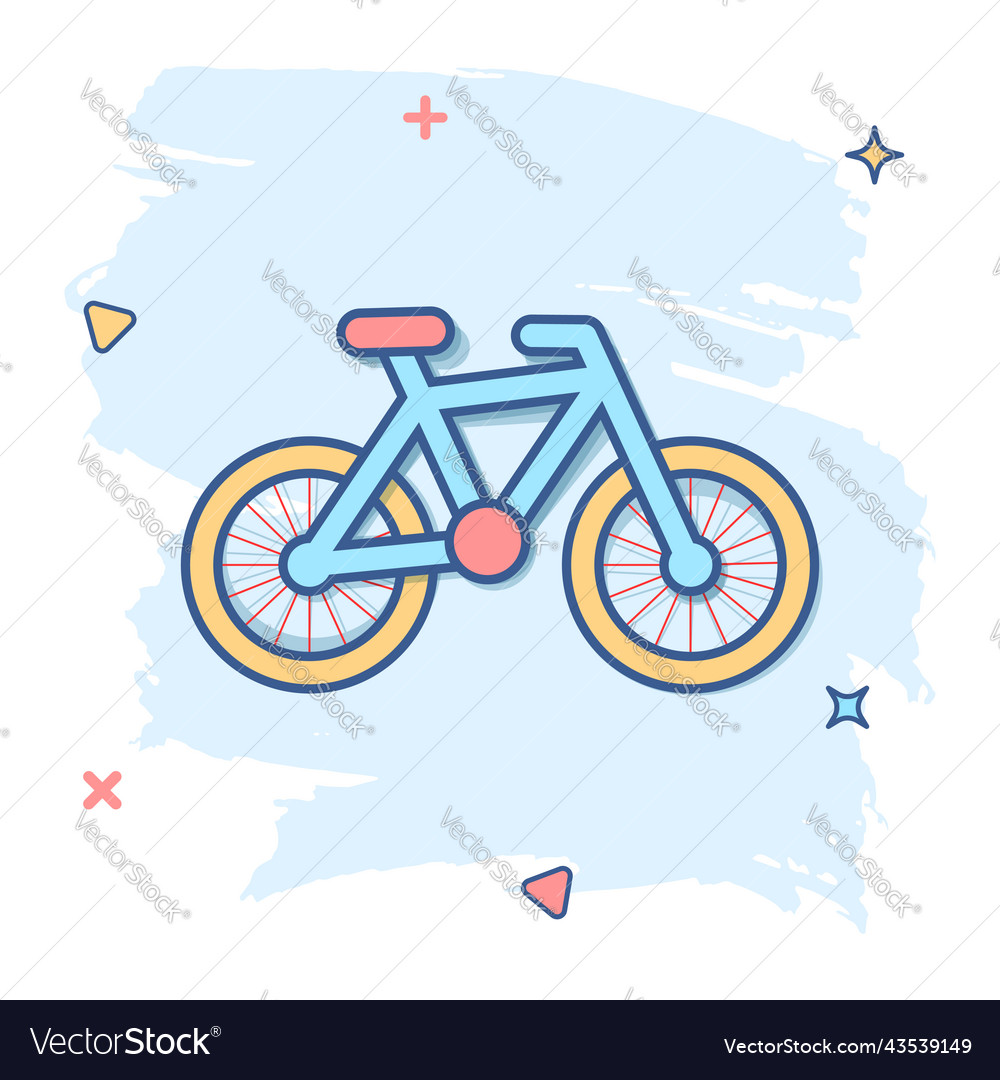 Comic Style Cartoon Fahrrad Icon