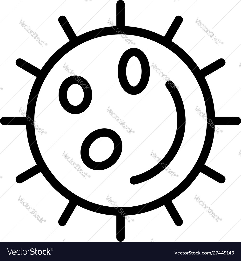 Disease virus icon outline style Royalty Free Vector Image