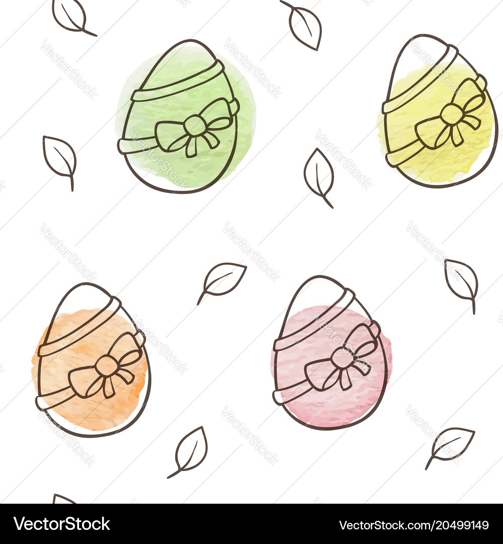 Easter seamless pattern with eggs Royalty Free Vector Image