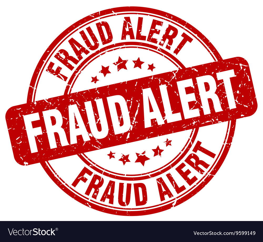 Fraud alert stamp