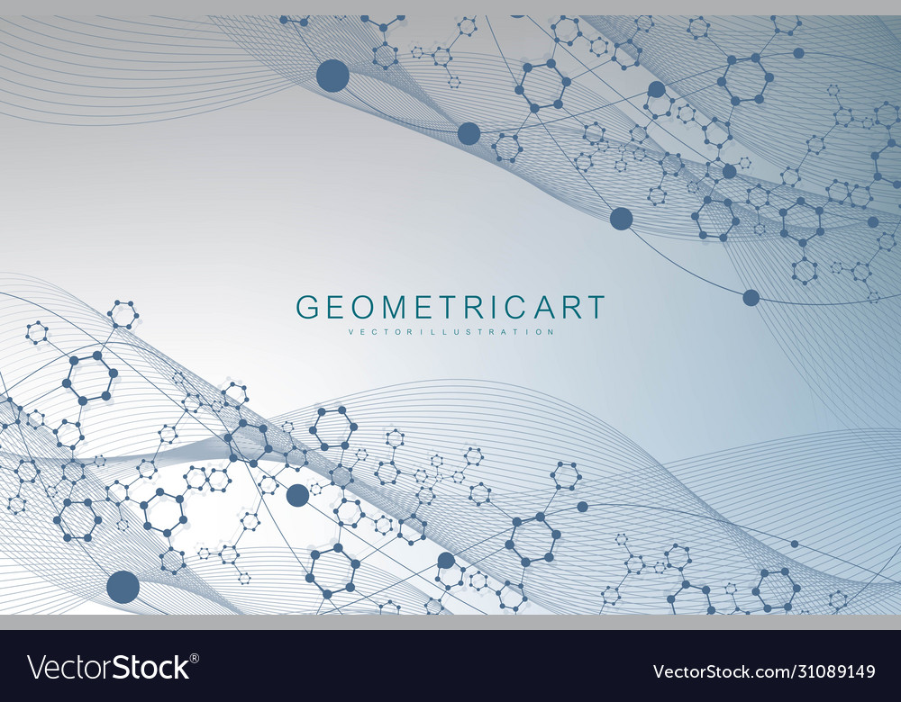 Geometric abstract background with connected line vector image Geometric abstract background with connected line