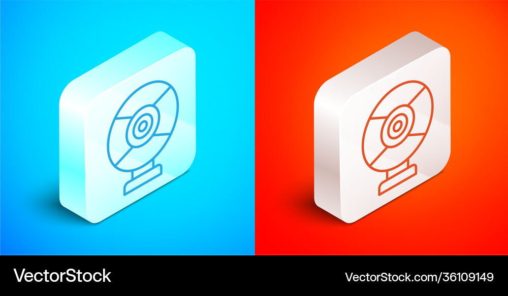 Isometric line security camera icon isolated Vector Image