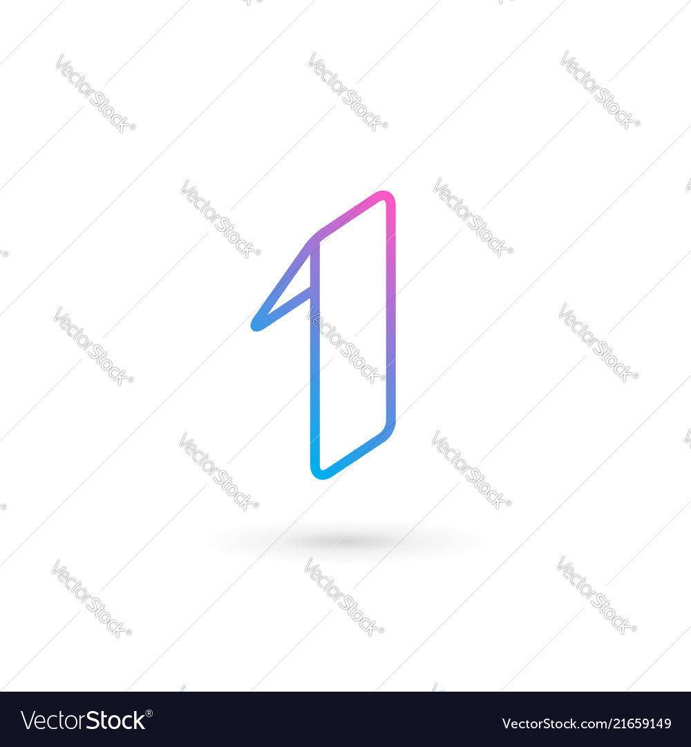 Number 1 logo icon design template elements Vector Image