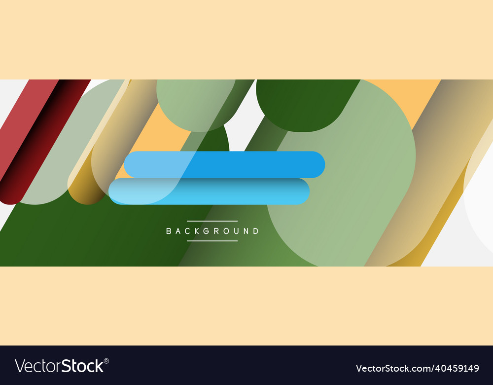 Overlapping round shapes and lines background vector image Overlapping round shapes and lines background