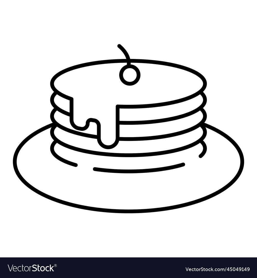 Pancake icon line design template isolated Vector Image