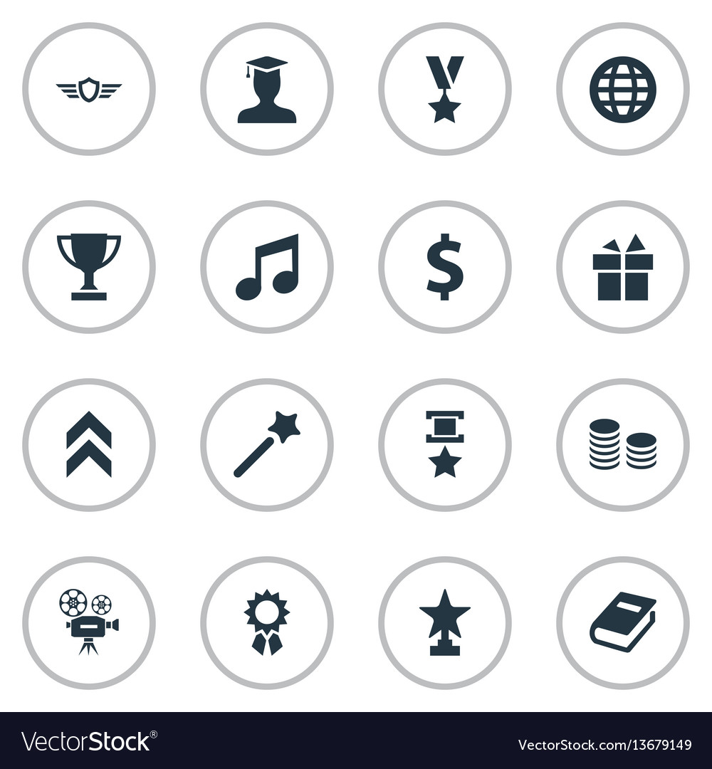Set of simple champ icons