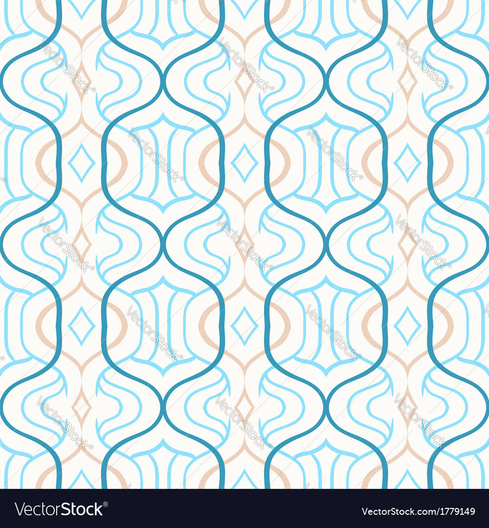 Simple Moroccan Pattern In Blue And White Vector Image